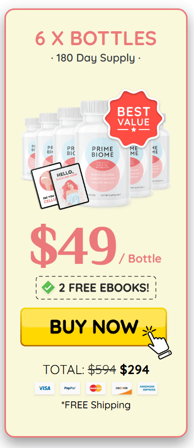 PrimeBiome  6 bottle